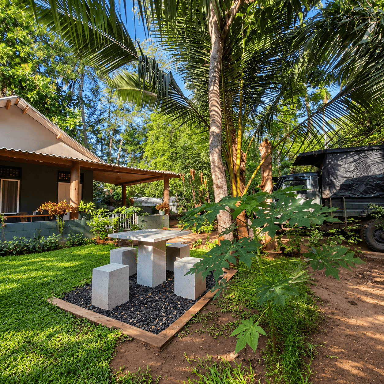 Shaded Garden Seating